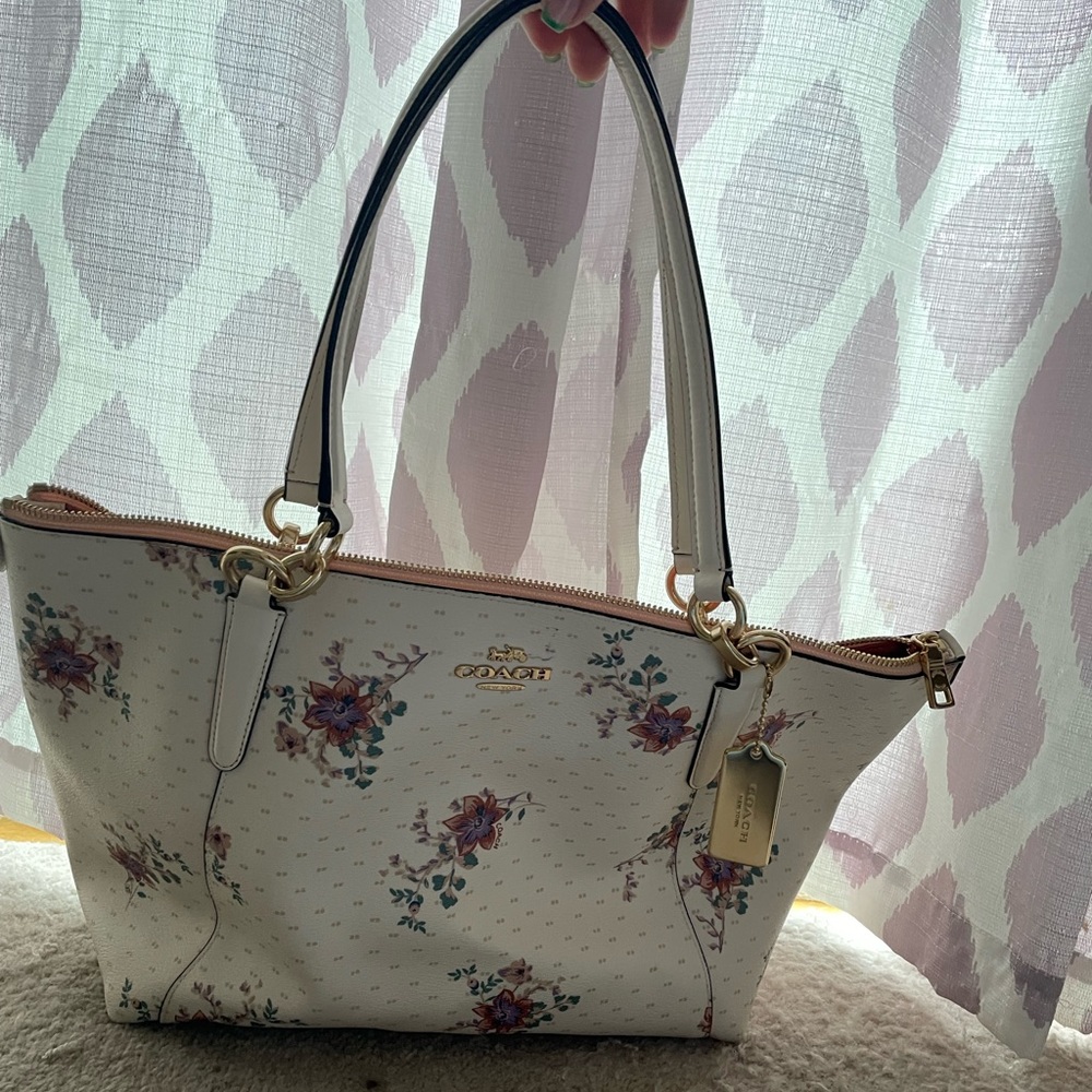 Coach floral tote